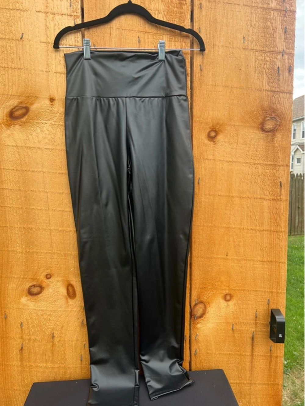 Faux leather leggings